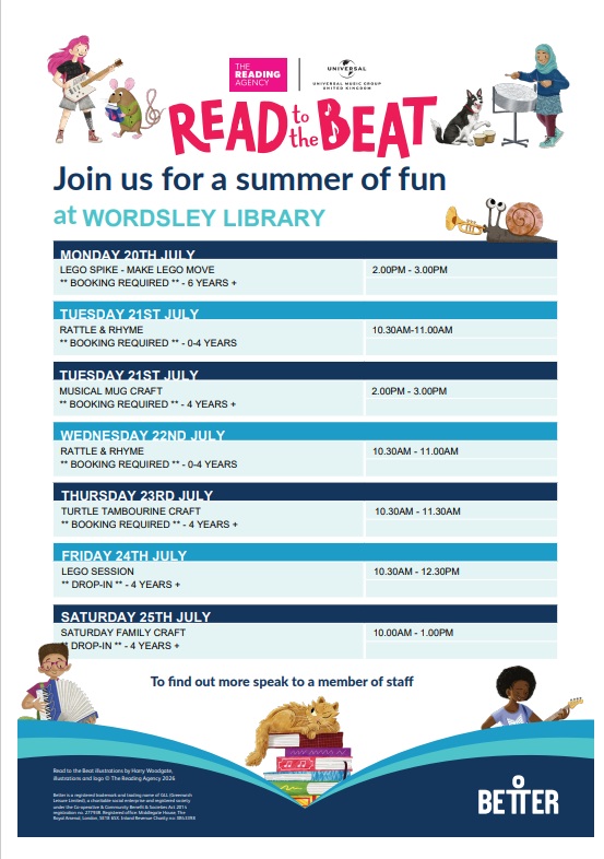 Wordsley Library - Summer Reading Challenge 20-25 July 2026